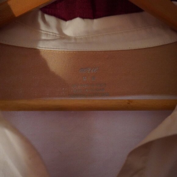 Aerie White & Beige Collared Long Sleeve - Picture 2 of 3